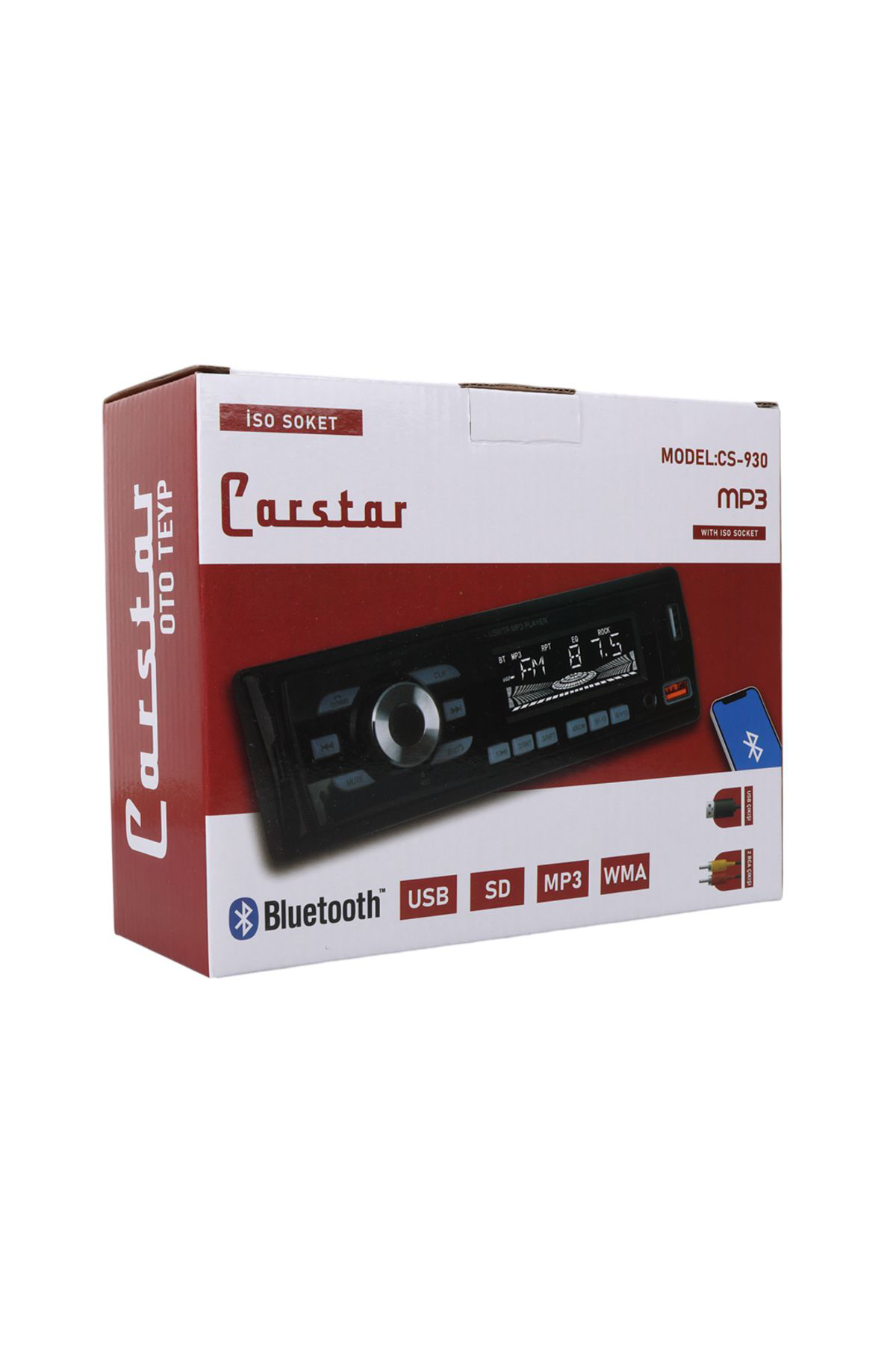 Ok Aksesuar Çift Usb/Sd/Fm/Aux/Bluetooth Kumandali Oto Teyp 4X60 Watt Cs-930