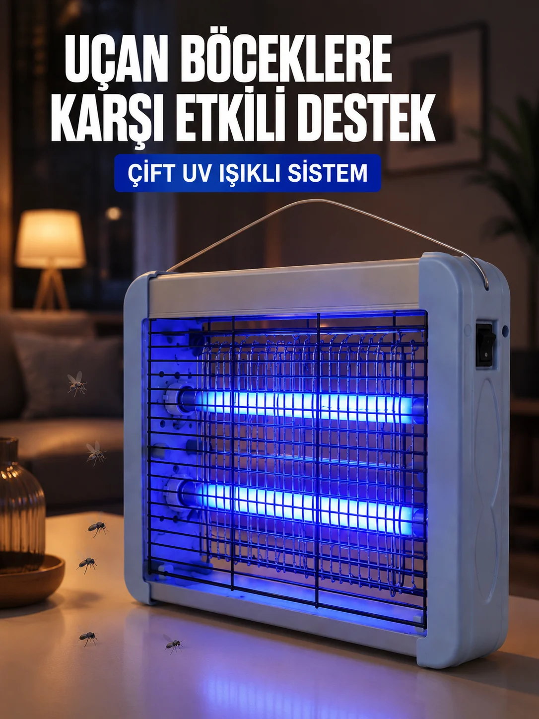Çift UV Işıklı Elektrikli Sinek Öldürücü 12W Asılabilir Uçan Böcek Lambası Fiyatı, Yorumları ve Özellikleri