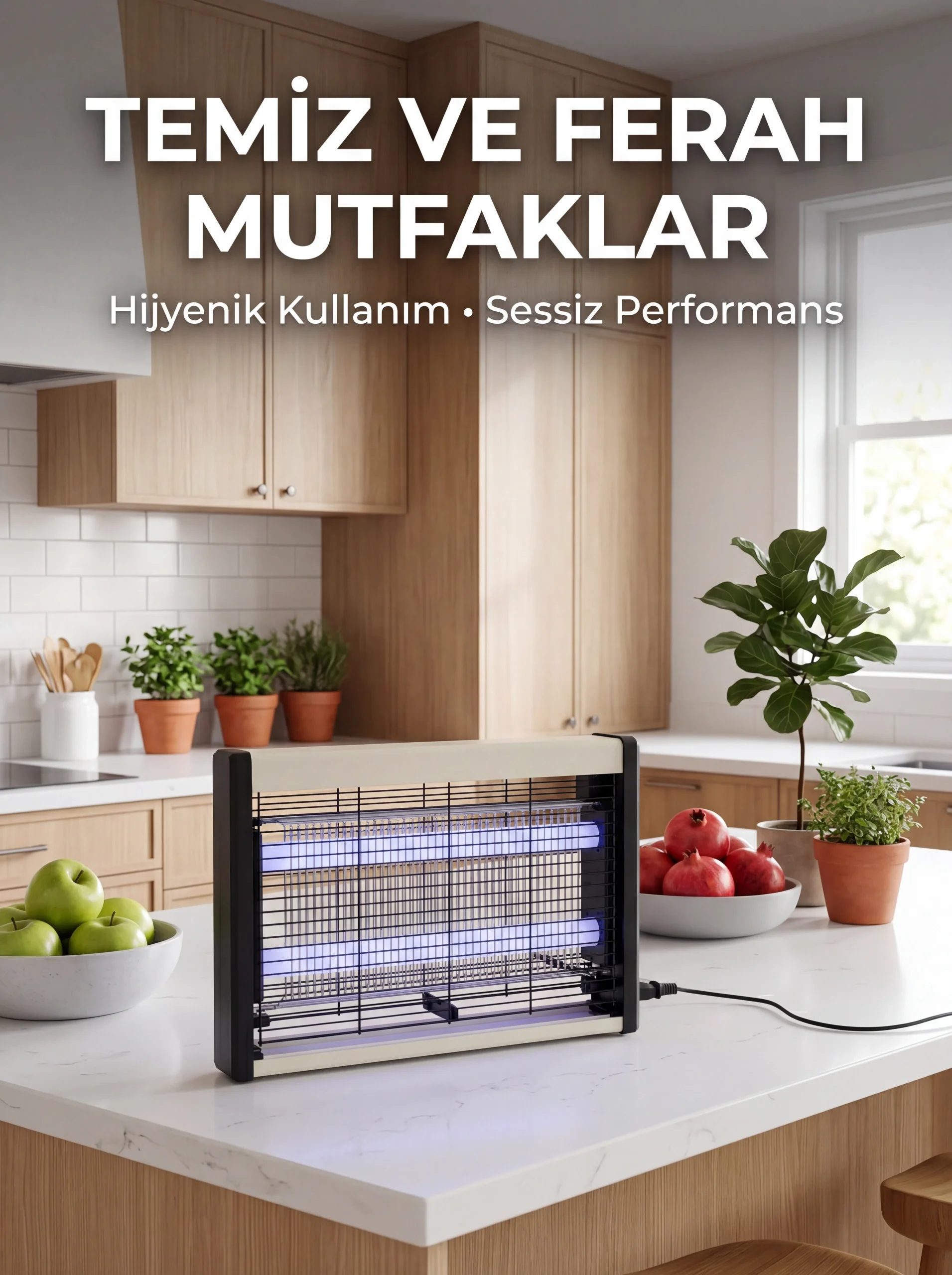Çift UV Işıklı Elektrikli Sinek Öldürücü