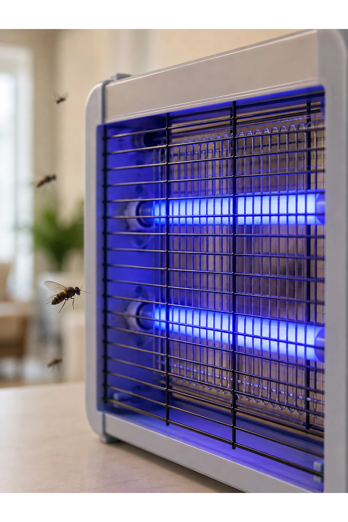Çift Uv Işıklı Elektrikli Sinek Öldürücü 12W Asılabilir Uçan Böcek Lambası - Görsel 2
