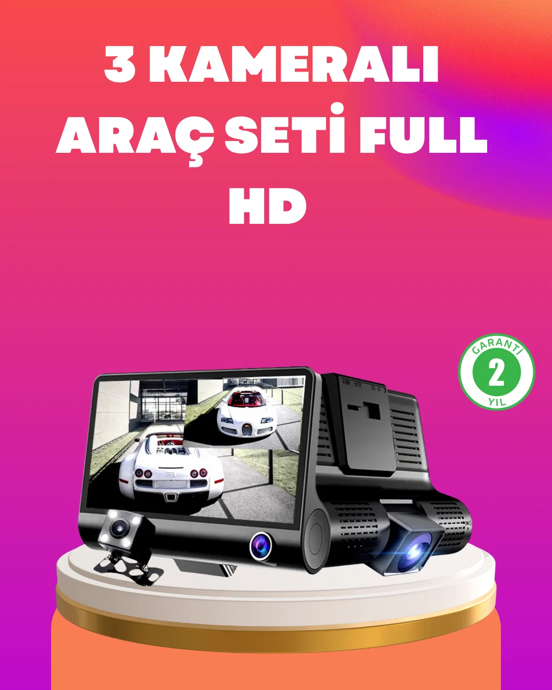 Çift ve Üçlü Lens Seçeneği ile Tüm Açılardan Kayıt Yapan Araç Kam