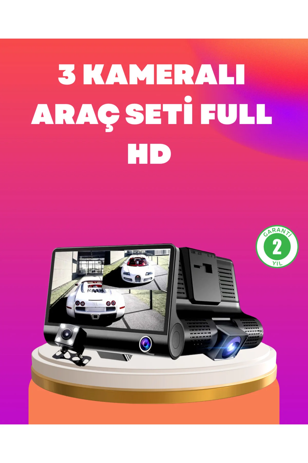 Çift ve Üçlü Lens Seçeneği ile Tüm Açılardan Kayıt Yapan Araç Kam