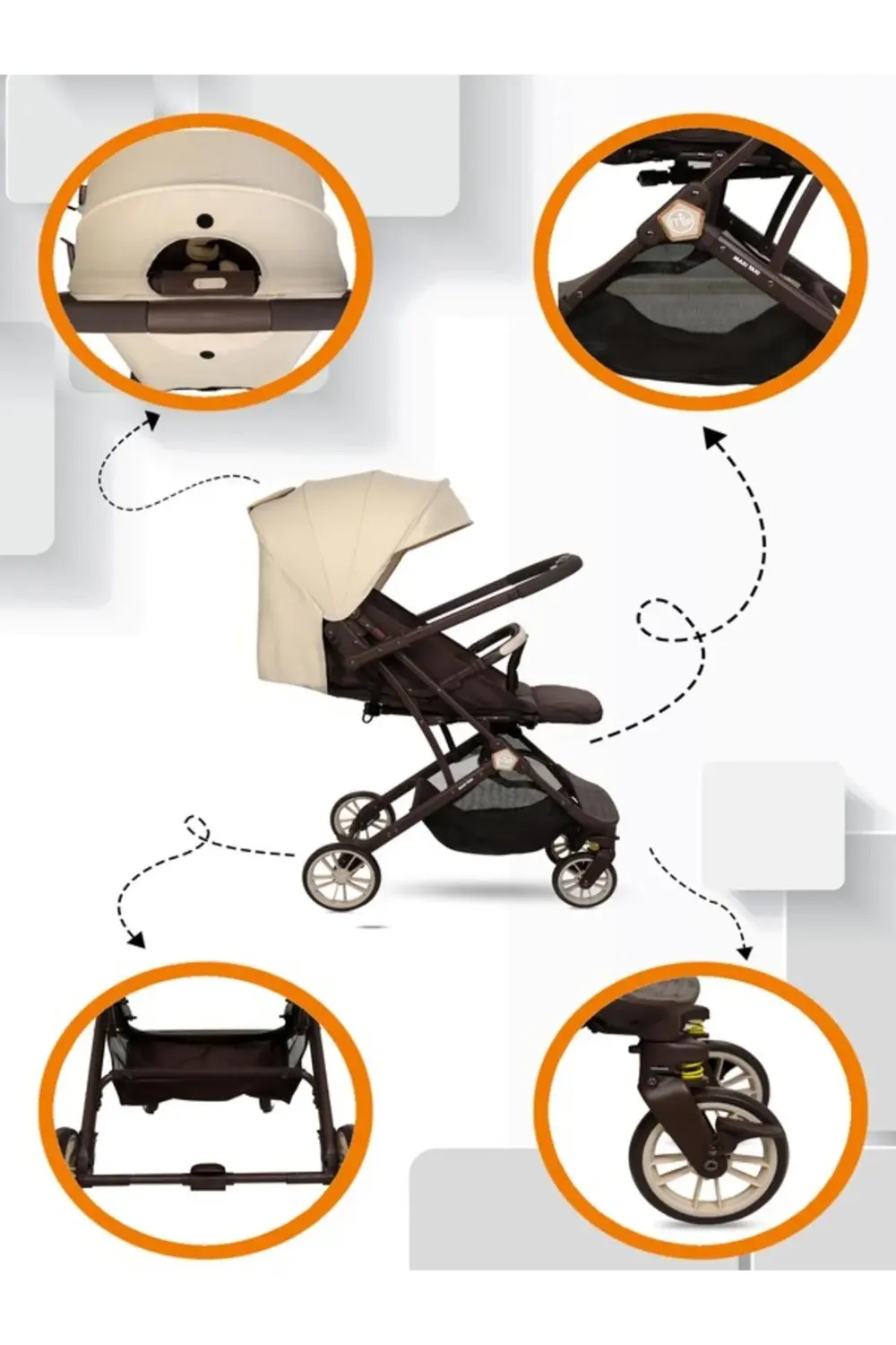 Çift Yönlü Kabin Boy Bebek Arabası