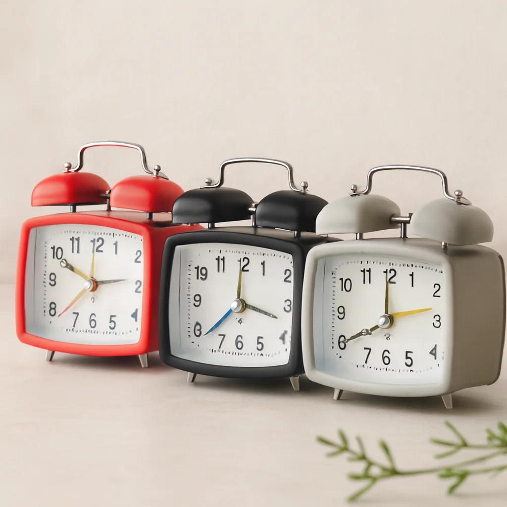 Çift Zilli Metal Masa Alarm Saati (Işıklı, Pilli) Çift Zilli Metal Masa Alarm Saati (Işıklı, Pilli)