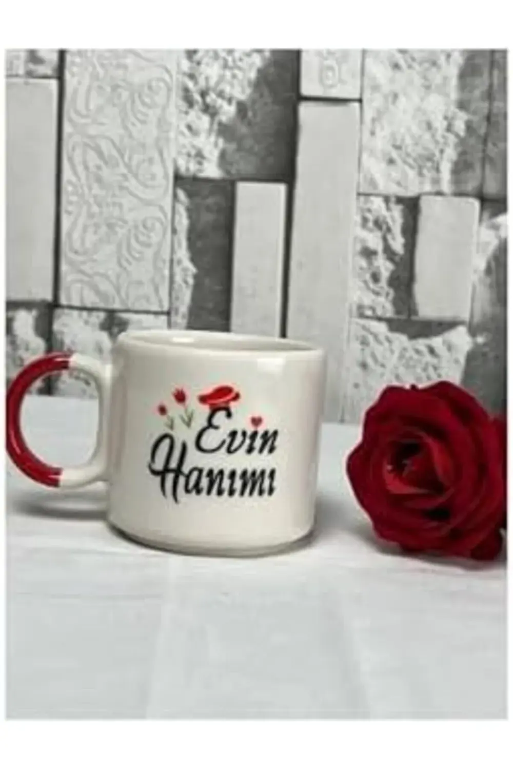 ÇİFTLER İÇİN, EVİN HANIMI EVİN BEYİ SERAMİK 2'Lİ EL YAPIMI ÇAY K