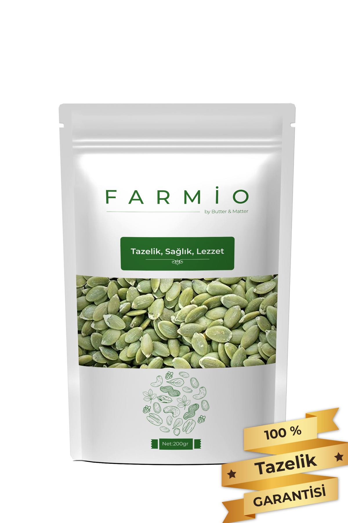 Çiğ Kabak Çekirdeği İçi 200gr - Taptaze Yeni Mahsül - Çiğ & Tuzsu