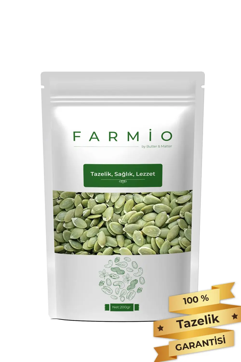 Çiğ Kabak Çekirdeği İçi 200gr - Taptaze Yeni Mahsül - Çiğ & Tuzsu