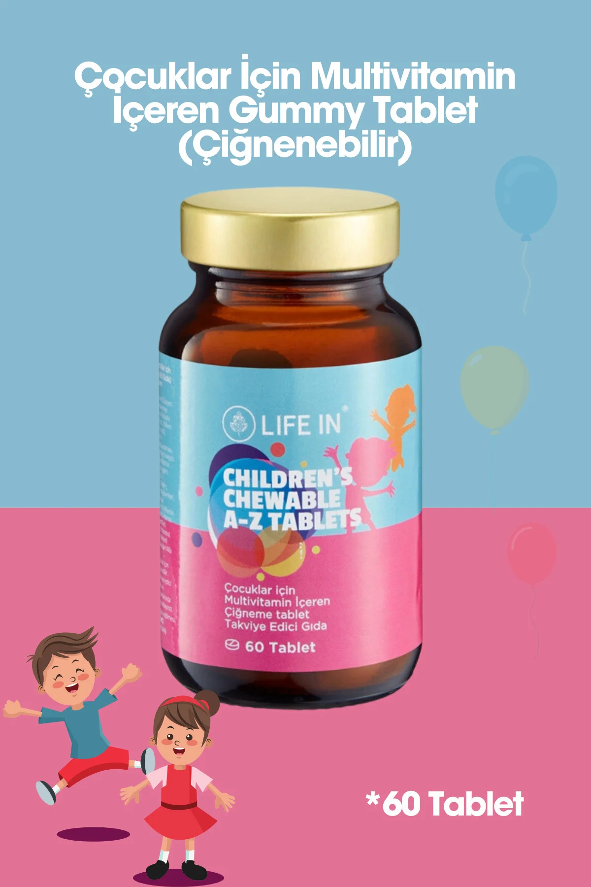 Çiğnenebilir Çocuk Çilekli Multivitamin Tablet A-Z 60 Adet, çocuk vitamin, çilekli vitamin Çiğnenebilir Çocuk Çilekli Multivitamin Tablet A-Z 60 Adet, çocuk vitamin, çilekli vitamin