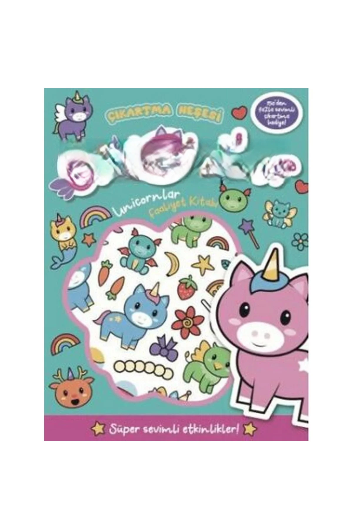 Çıkartma Neşesi Unicornlar Faaliyet Kitabı