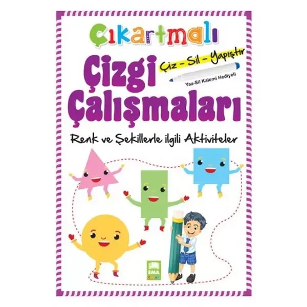 Çıkartmalı Çizgi Çalışmaları Renk ve Şekillerle İlgili Aktivitele