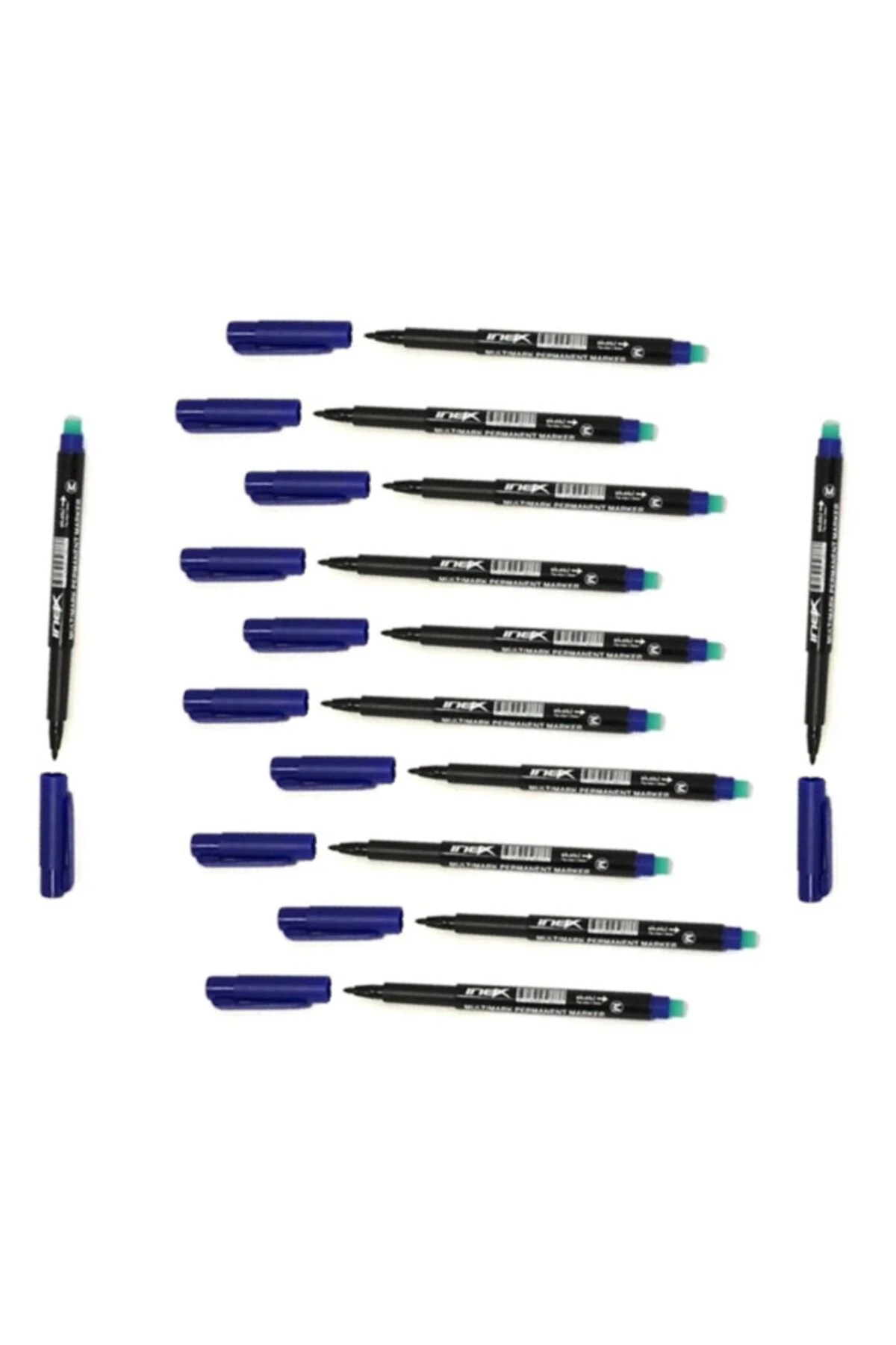 Çıkmayan Asetat & Cd Kalemi Mavi M 12'li Paket