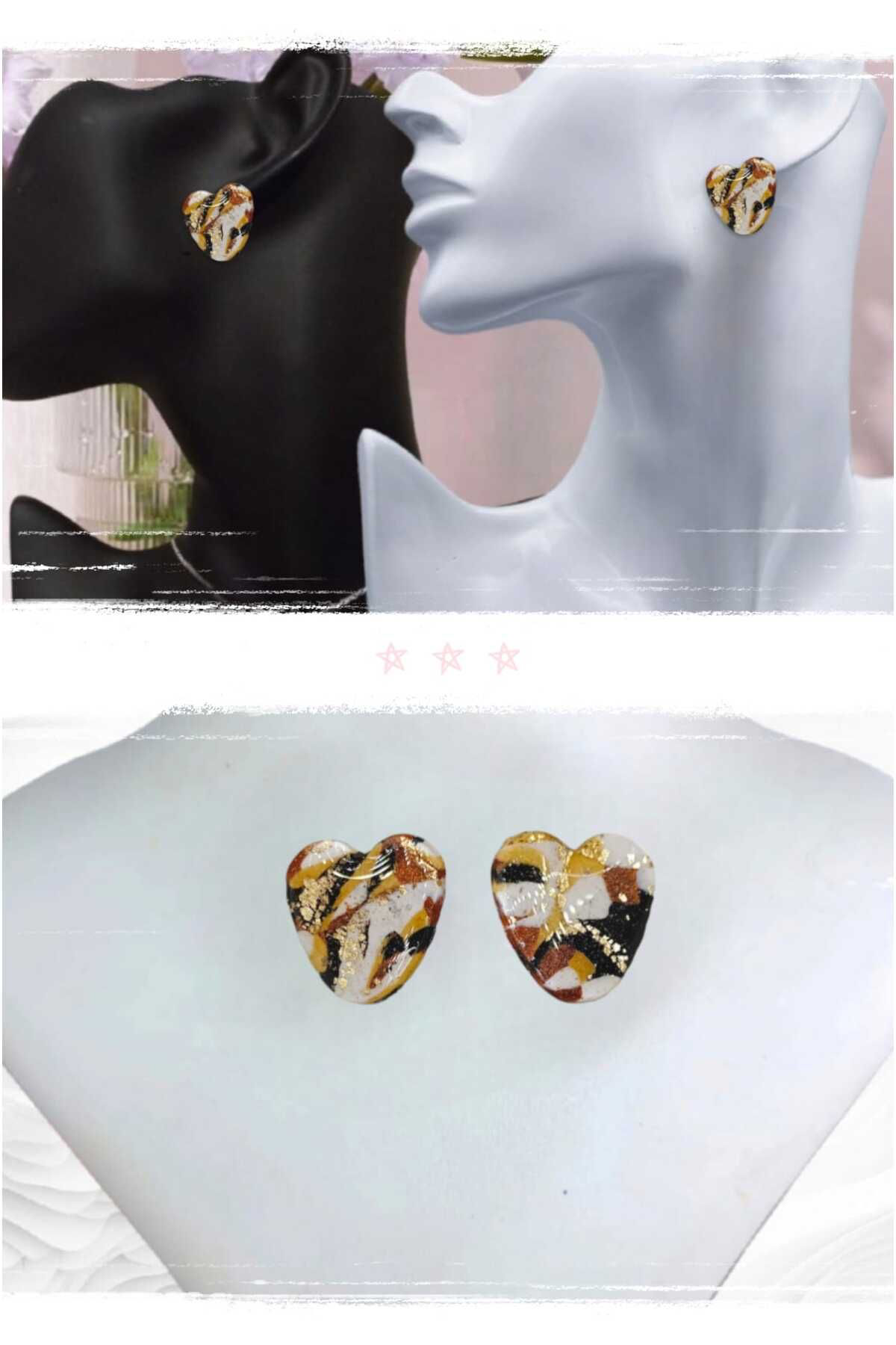 Çikolata Aşkı Polimer Kil & Epoksi Tasarım Küpe