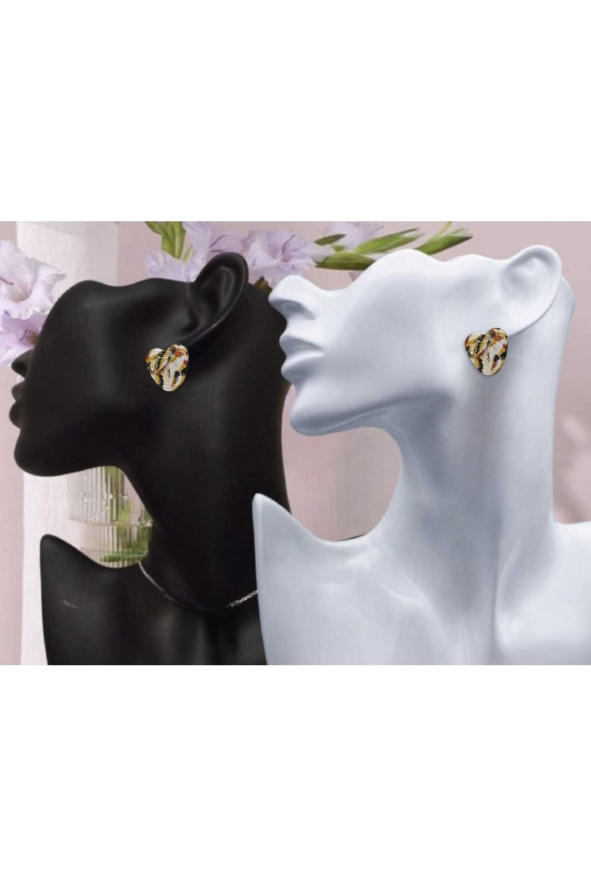 Çikolata Aşkı Polimer Kil & Epoksi Tasarım Küpe