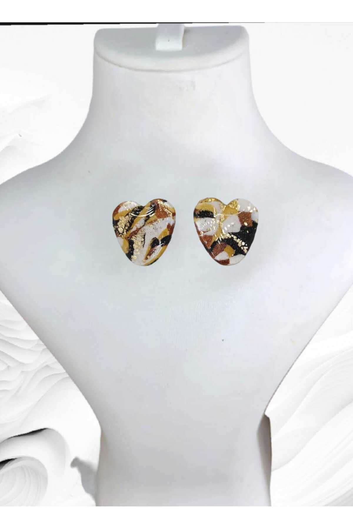 Çikolata Aşkı Polimer Kil & Epoksi Tasarım Küpe