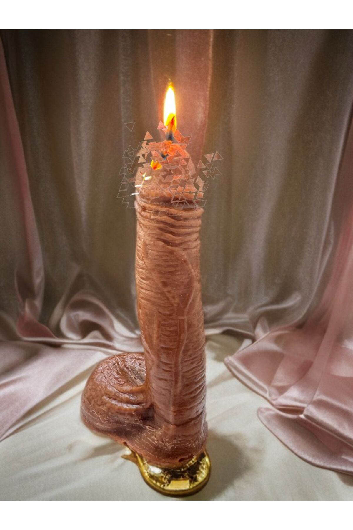 Aresmumatölyesi  Çikolata Kokulu Esprili 15 Cm Mum