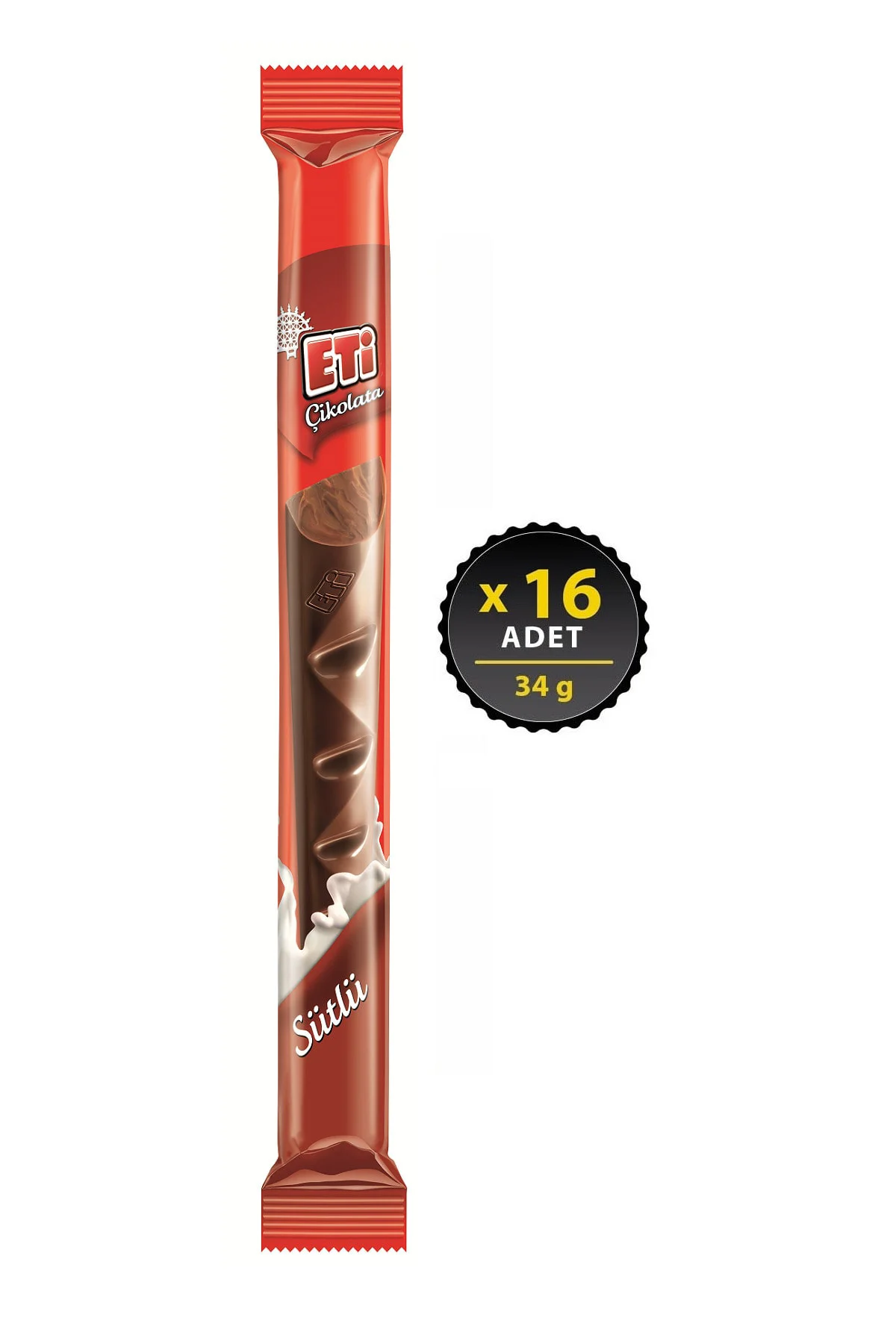 Çikolata Uzun Sütlü 34 g x 16 Adet