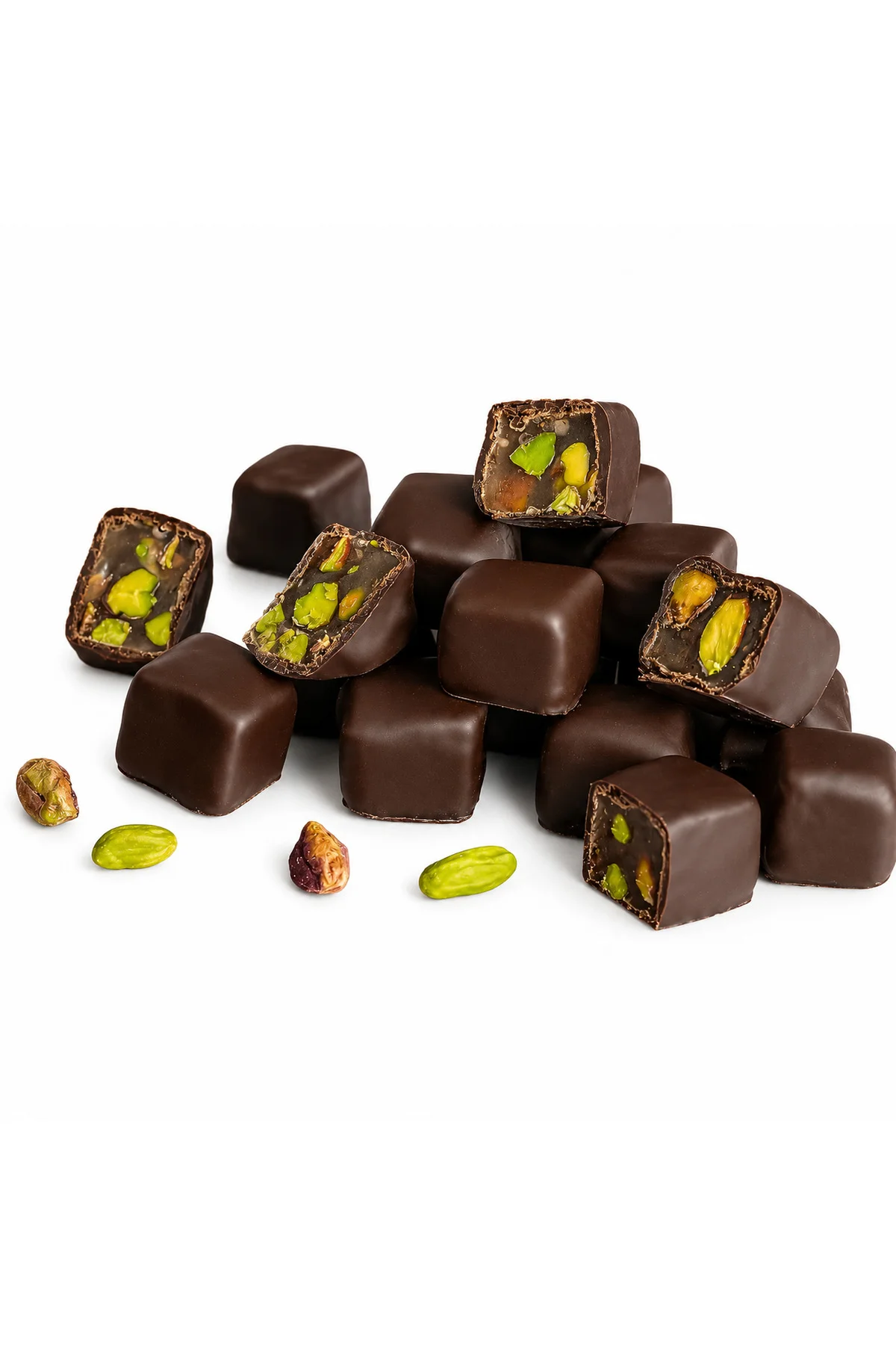 Çikolatalı Antep Fıstıklı Lokum-750 g Çikolatalı Antep Fıstıklı Lokum-750 g