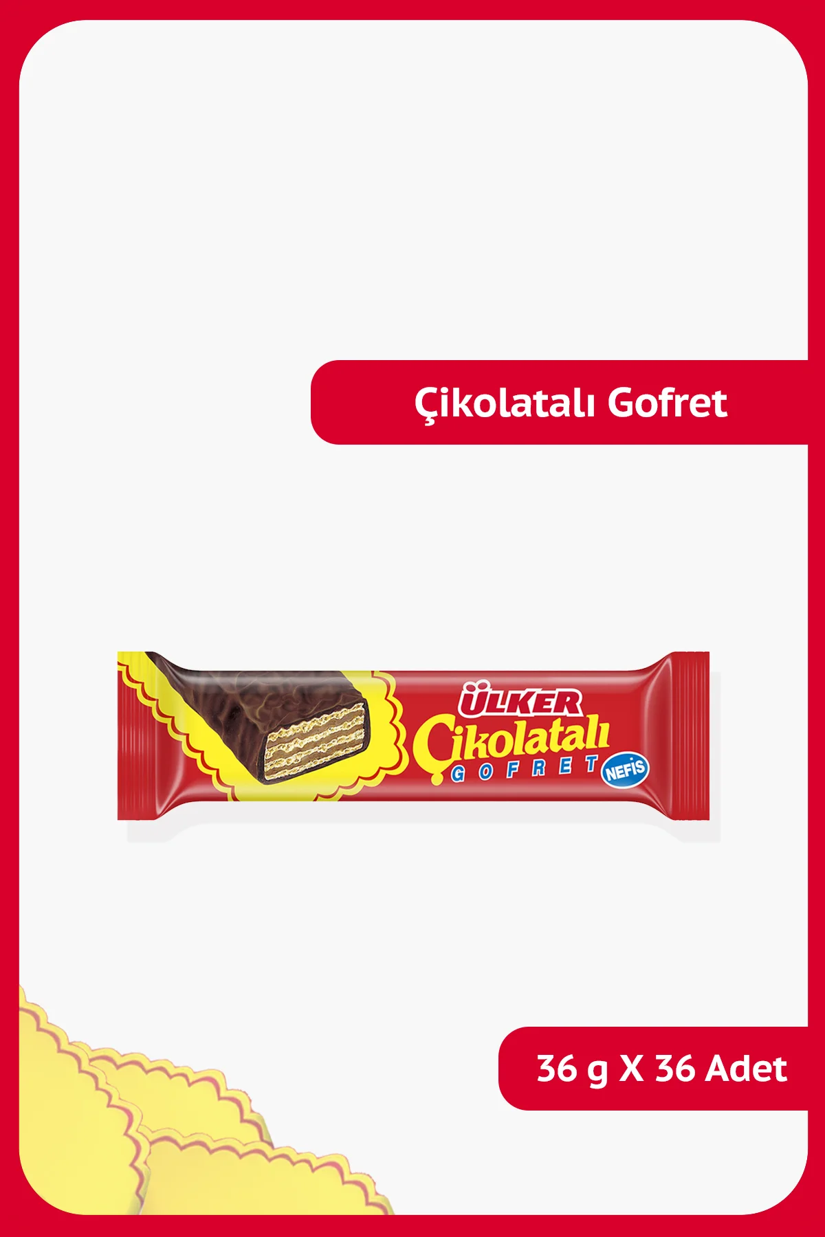 ÇİKOLATALI GOFRET - Türkiye'nin 1 Numaralı Gofreti - 36 gram - 36