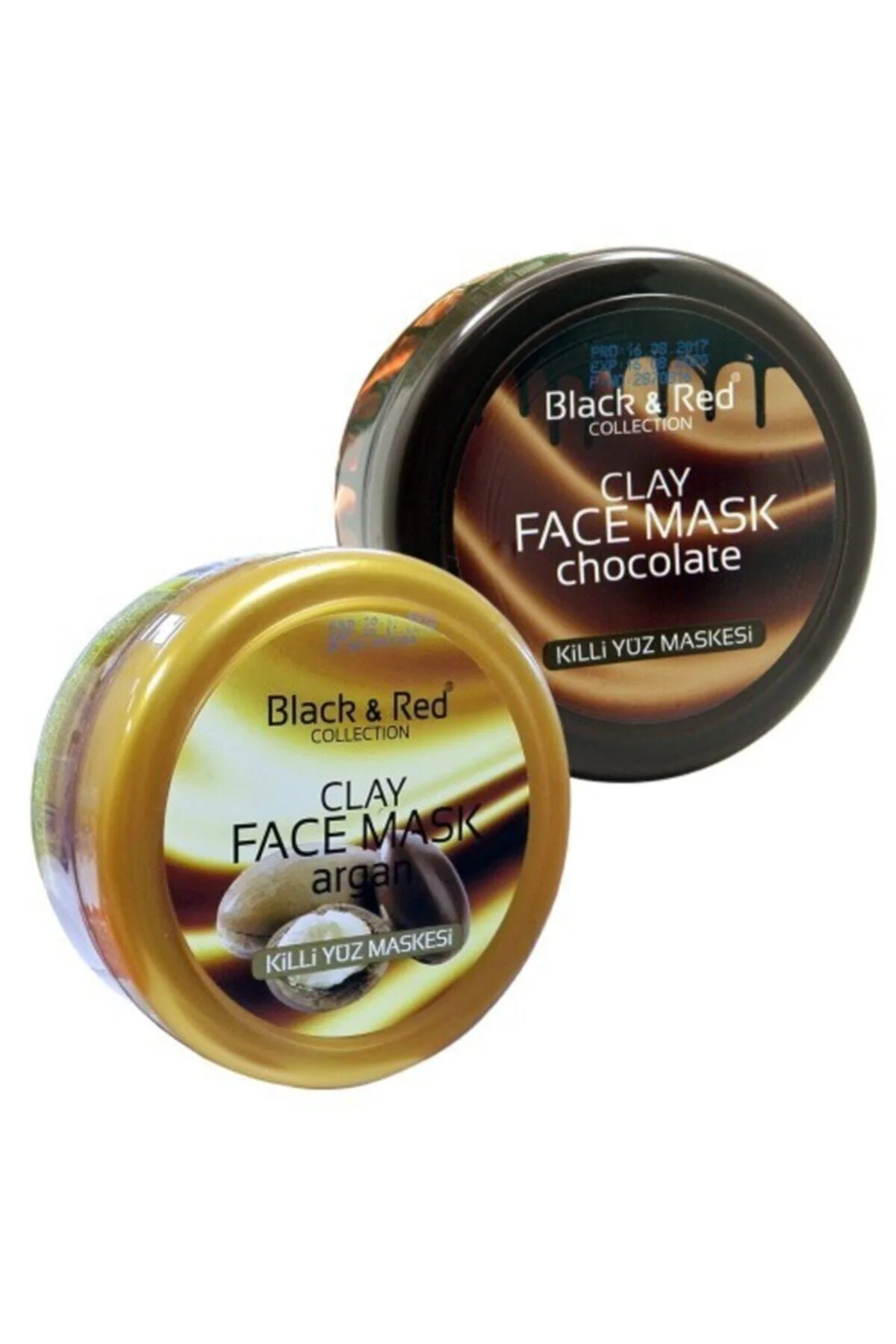 Çikolatalı Killi Yüz Temizleme Maskesi + Argan Yağlı Killi Yüz Maskesi 2 Adet