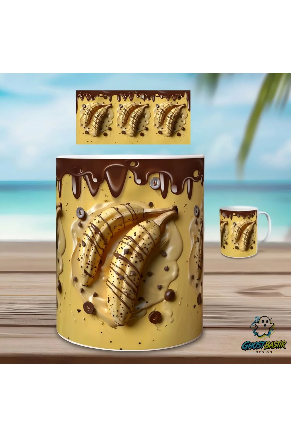 Çikolotalı Muz Kupa Bardak | Tek Adet K0544 Çikolotalı Muz Kupa Bardak | Tek Adet K0544