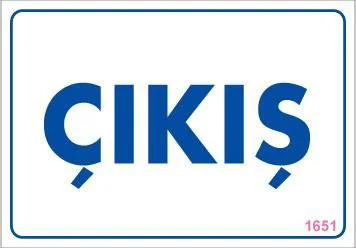 Çıkş Uyarı Levhası 17,5x25 KOD:1651 Fiyatı, Yorumları ve Özellikleri