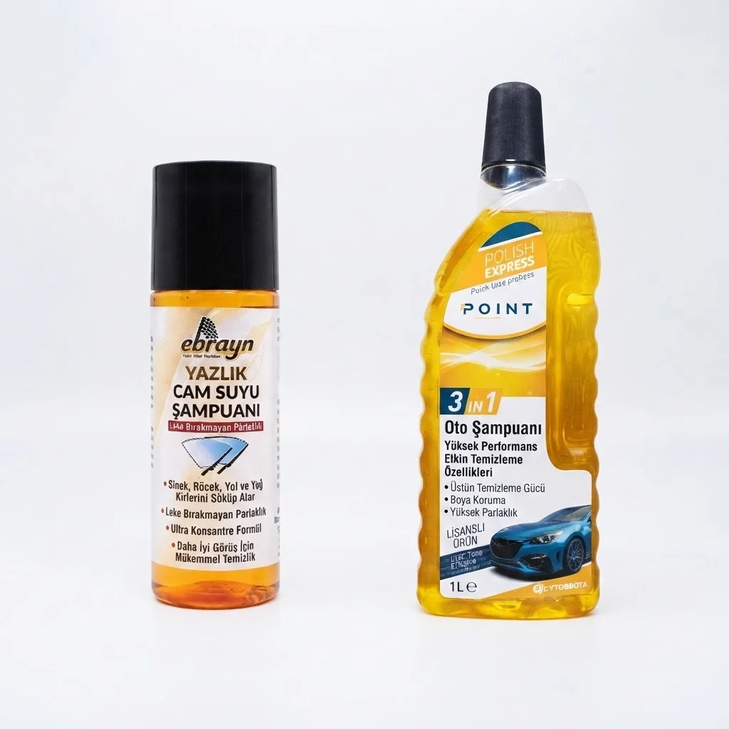 Cilalı Konsantre Oto Şampuanı 1 Litre ve Oto Cam Suyu Şampuanı 40 ml 1 Adet Fiyatı, Yorumları ve Özellikleri