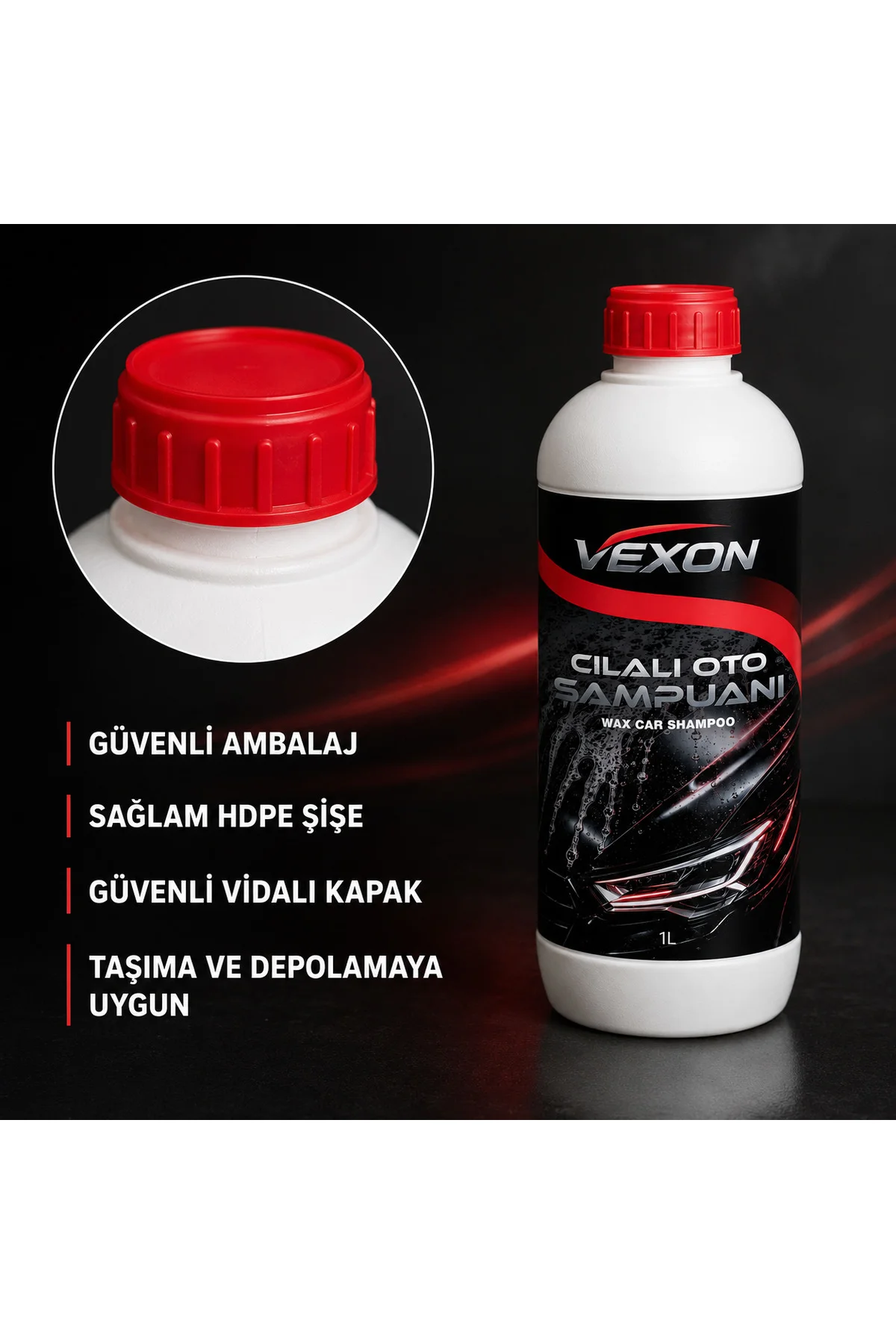 Cilalı Oto Şampuanı 1 L – pH Nötr, Parlaklık Veren Konsantre Araç Yıkama Şampuanı Cilalı Oto Şampuanı 1 L – pH Nötr, Parlaklık Veren Konsantre Araç Yıkama Şampuanı