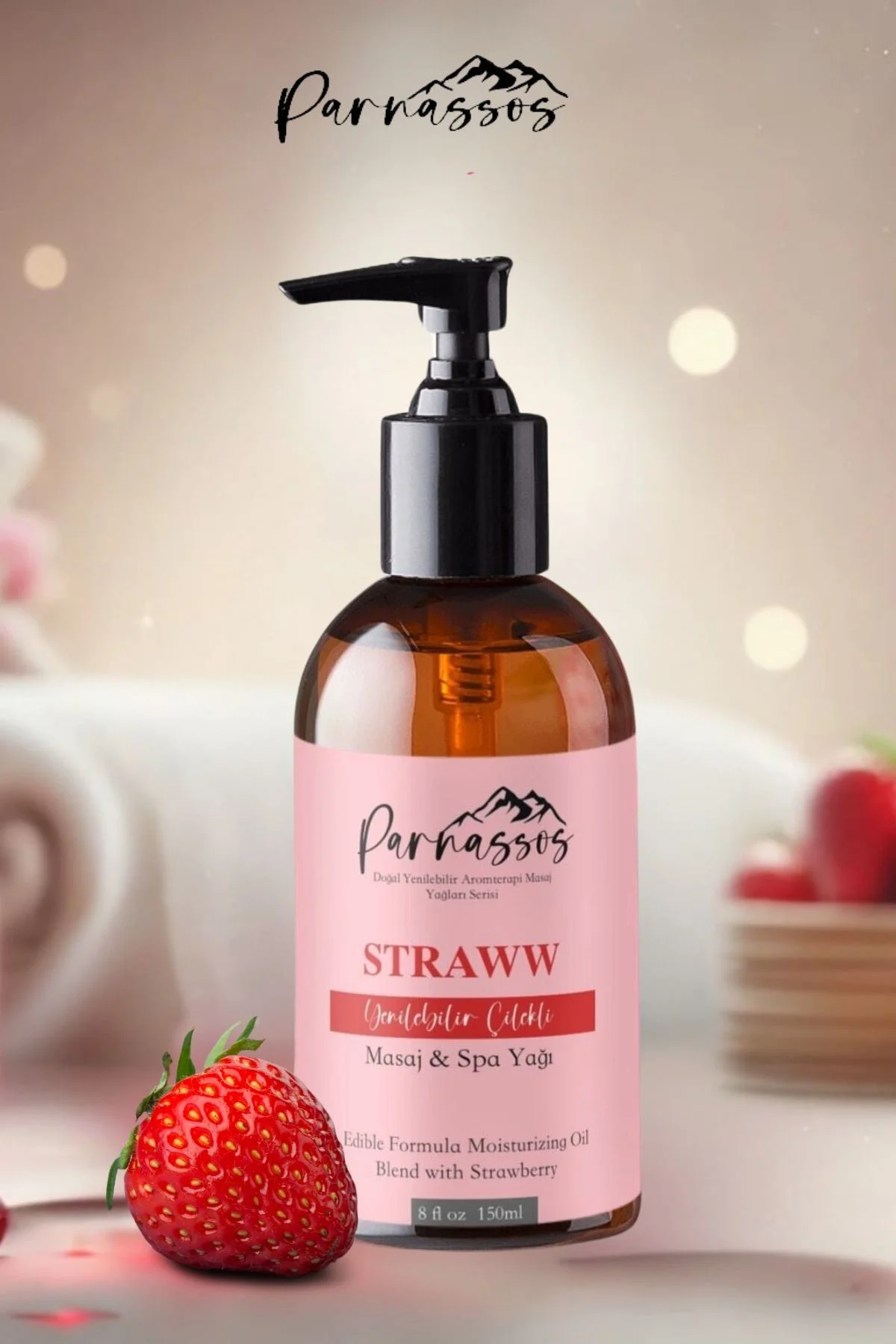 Çilek Aromalı Masaj Yağı 150 ml – Rahatlatıcı ve Canlandırıcı Bak Çilek Aromalı Masaj Yağı 150 ml – Rahatlatıcı ve Canlandırıcı Bak