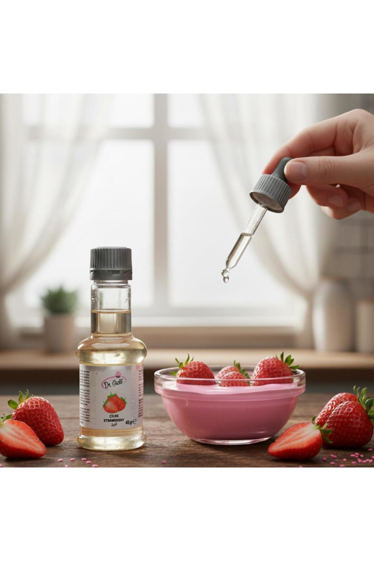 Çilek Aroması 40 g – Pasta, Kek, Kurabiye ve Tatlılar İçin Yoğun 