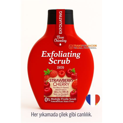 Çilek & Kiraz Özlü Peeling Jel Peeling Jel Scrub 500 ml Çilek & Kiraz Özlü Peeling Jel Peeling Jel Scrub 500 ml