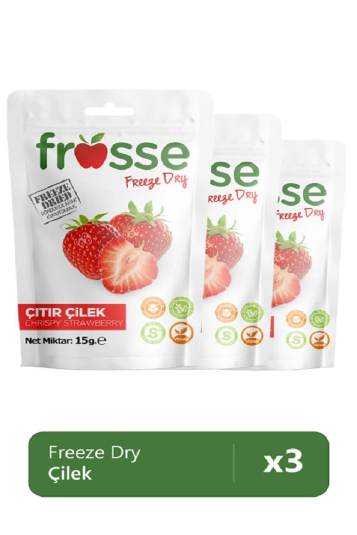 Çilek Kıtırı - Freeze Dried - Üretici Firmadan Dondurularak Kurut