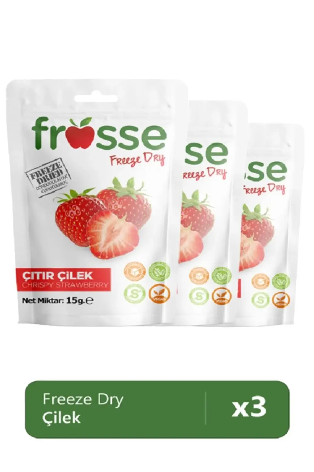 Çilek Kıtırı - Freeze Dried - Üretici Firmadan Dondurularak Kurut