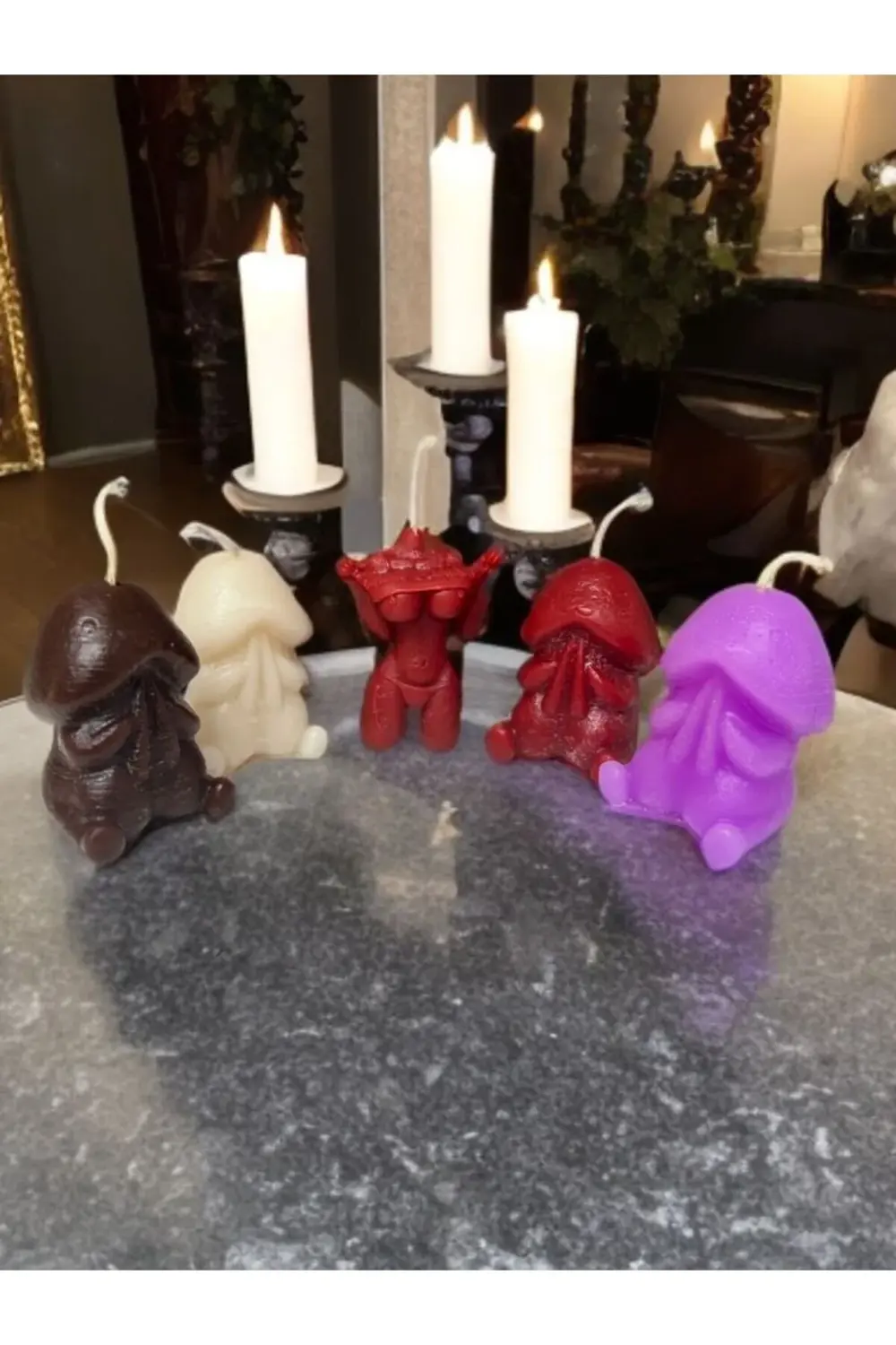 ÇİLEK KOKULU ESPRİLİ HEDİYELİK 5 Lİ MUM SETİ