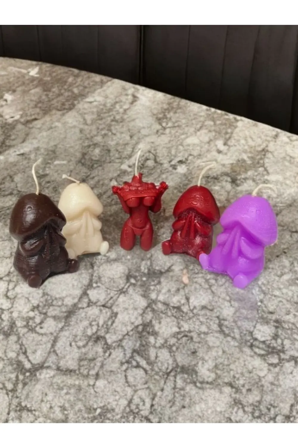 ÇİLEK KOKULU ESPRİLİ HEDİYELİK 5 Lİ MUM SETİ