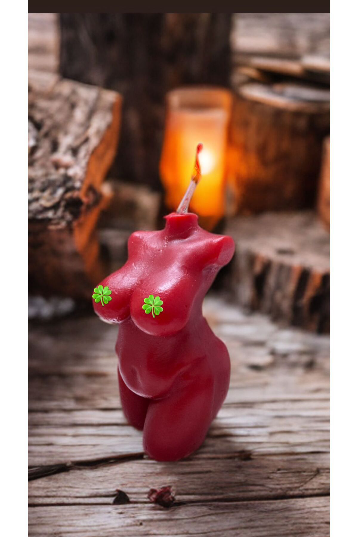 Aresmumatölyesi  Çilek Kokulu Tombul Kadın Şeklinde Mum