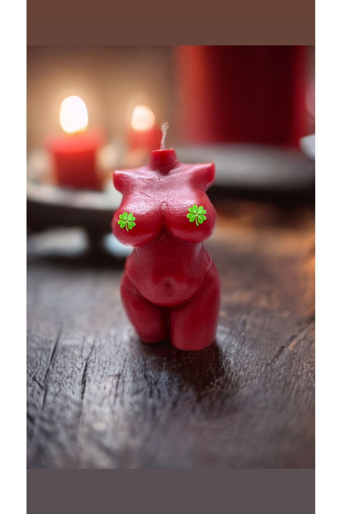 Aresmumatölyesi  Çilek Kokulu Tombul Kadın Şeklinde Mum