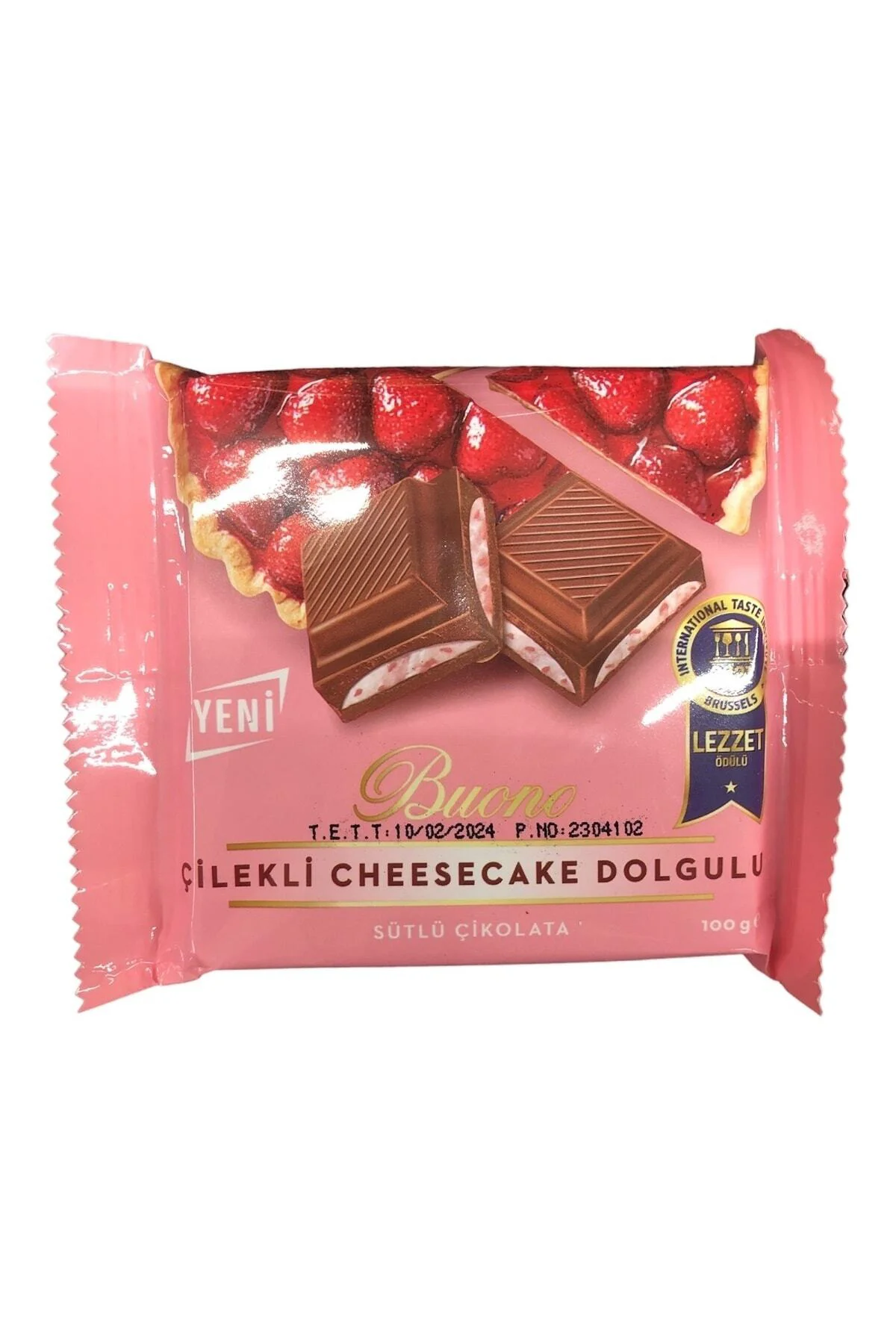 Çilekli Cheesecake Dolgulu Sütlü Çikolata 100 G Çilekli Cheesecake Dolgulu Sütlü Çikolata 100 G