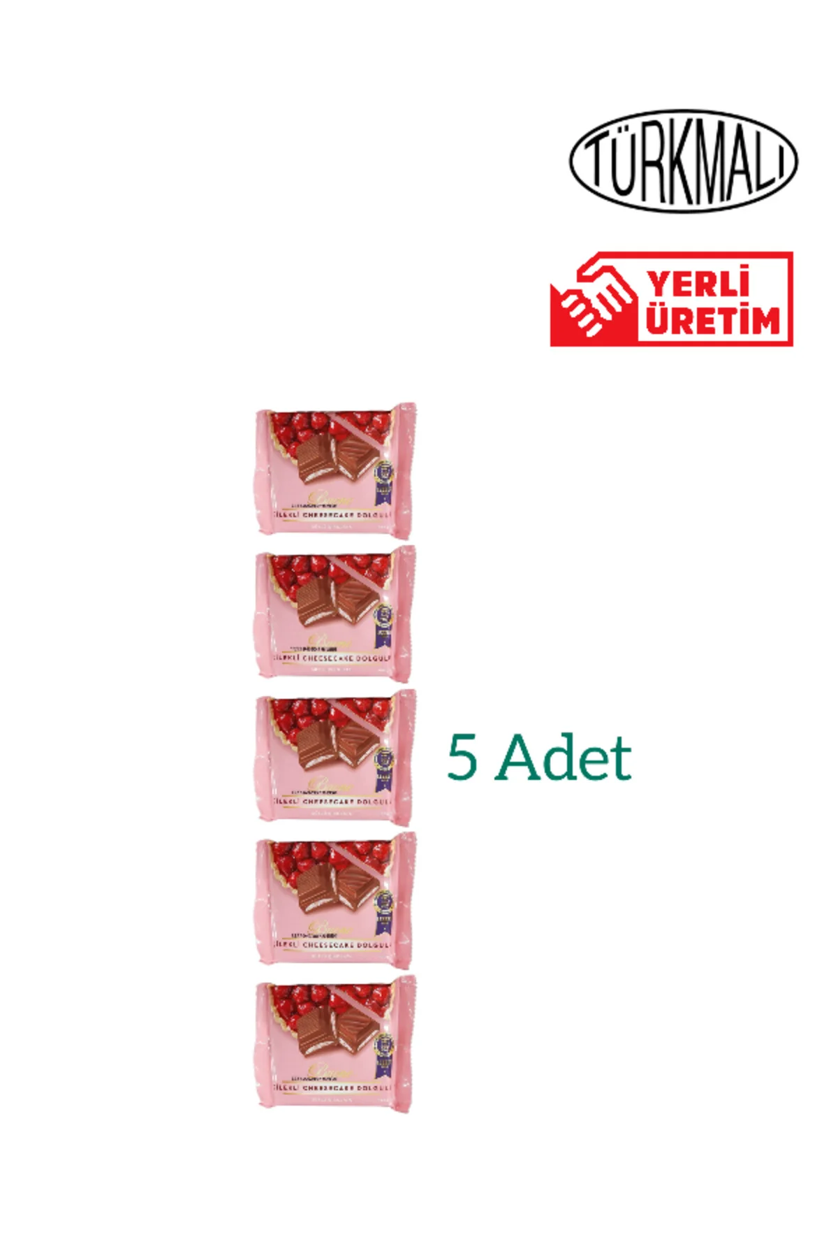ÇİLEKLİ CHEESECAKE DOLGULU ÇİKOLATA 100 GR 5 Lİ PAKET ÇİLEKLİ CHEESECAKE DOLGULU ÇİKOLATA 100 GR 5 Lİ PAKET
