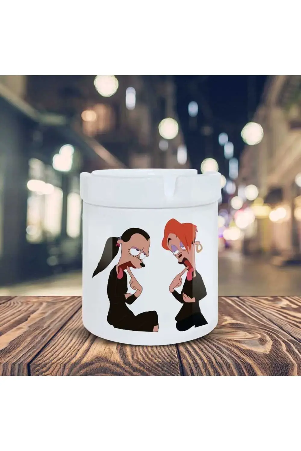 Çılgın Kızlar Küllük Illüstrasyon Baskılı Kül Tablası K-24