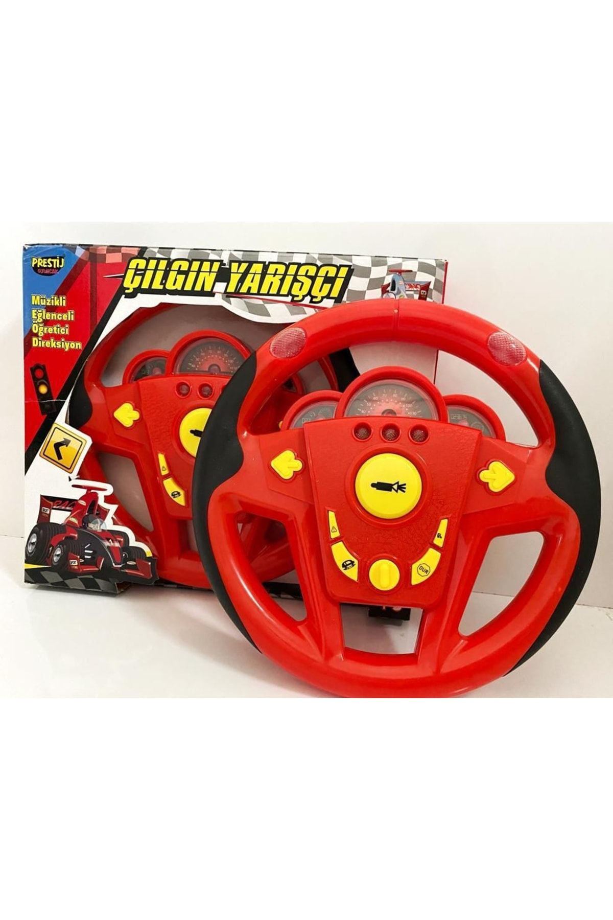 çılgın Yarışçı Direksiyonu - Işıklı Ve Sesli Pilli Direksiyon