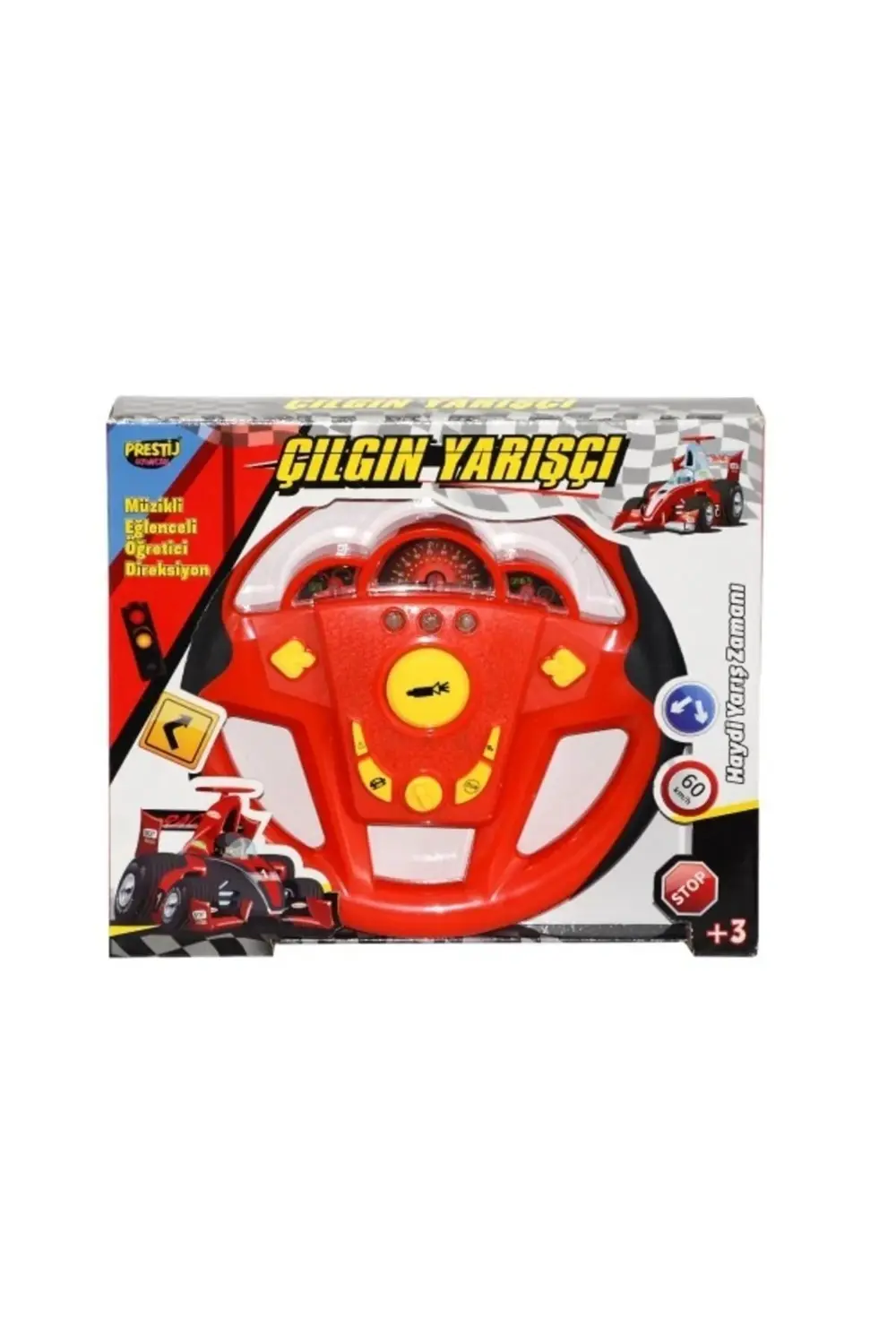 çılgın Yarışçı Direksiyonu - Işıklı Ve Sesli Pilli Direksiyon