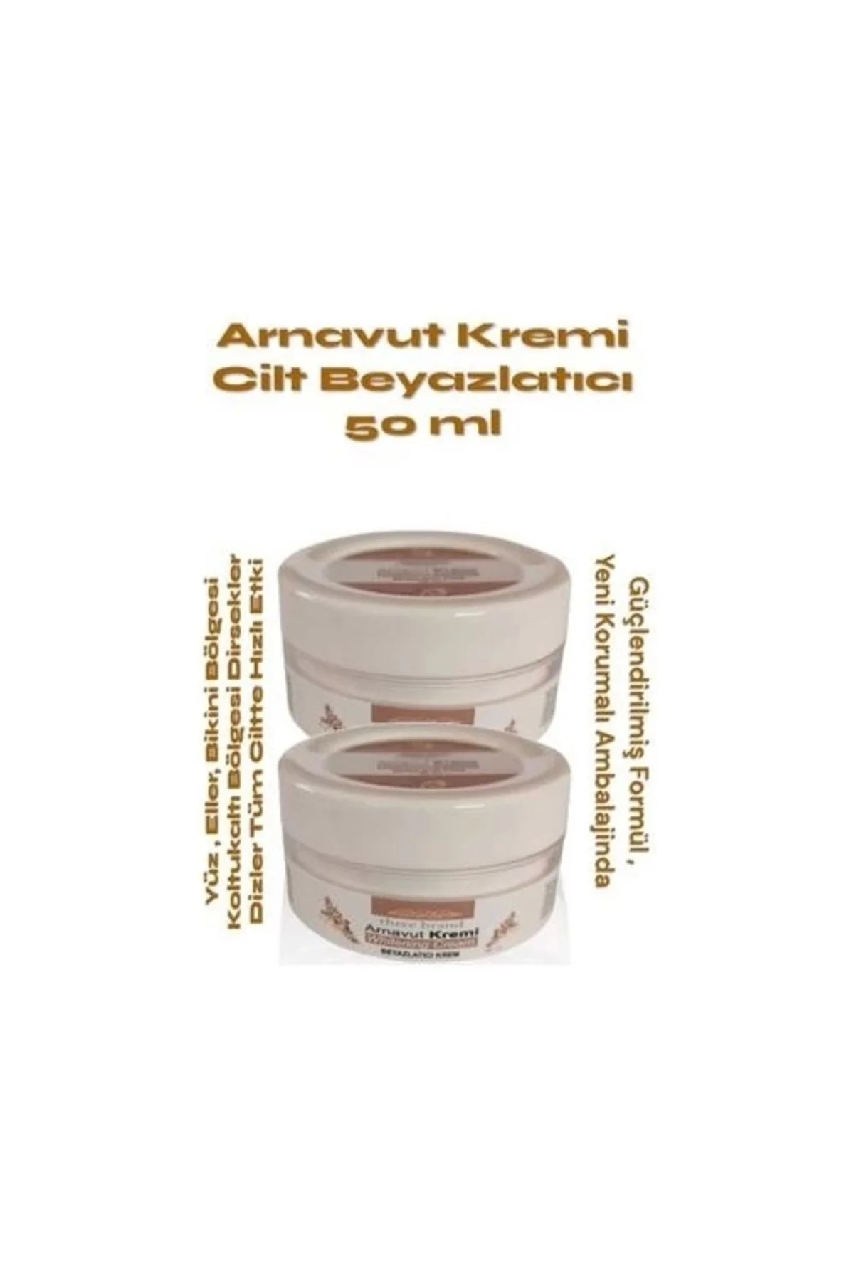 Cilt Beyazlatıcı Arnavut Kremi 50 ml x 2 Adet – Leke Giderici ve Parlaklık Veren Doğal Cilt Bakım Kremi