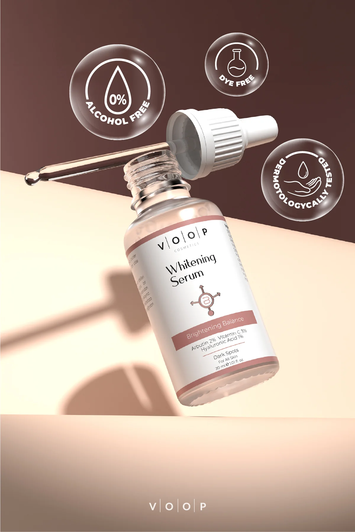 Cilt Beyazlatıcı Aydınlatıcı Leke Karşıtı Bakımı Serum %2 Arbutin %3 Vitamin C %1 Hyaluronik 30 ml