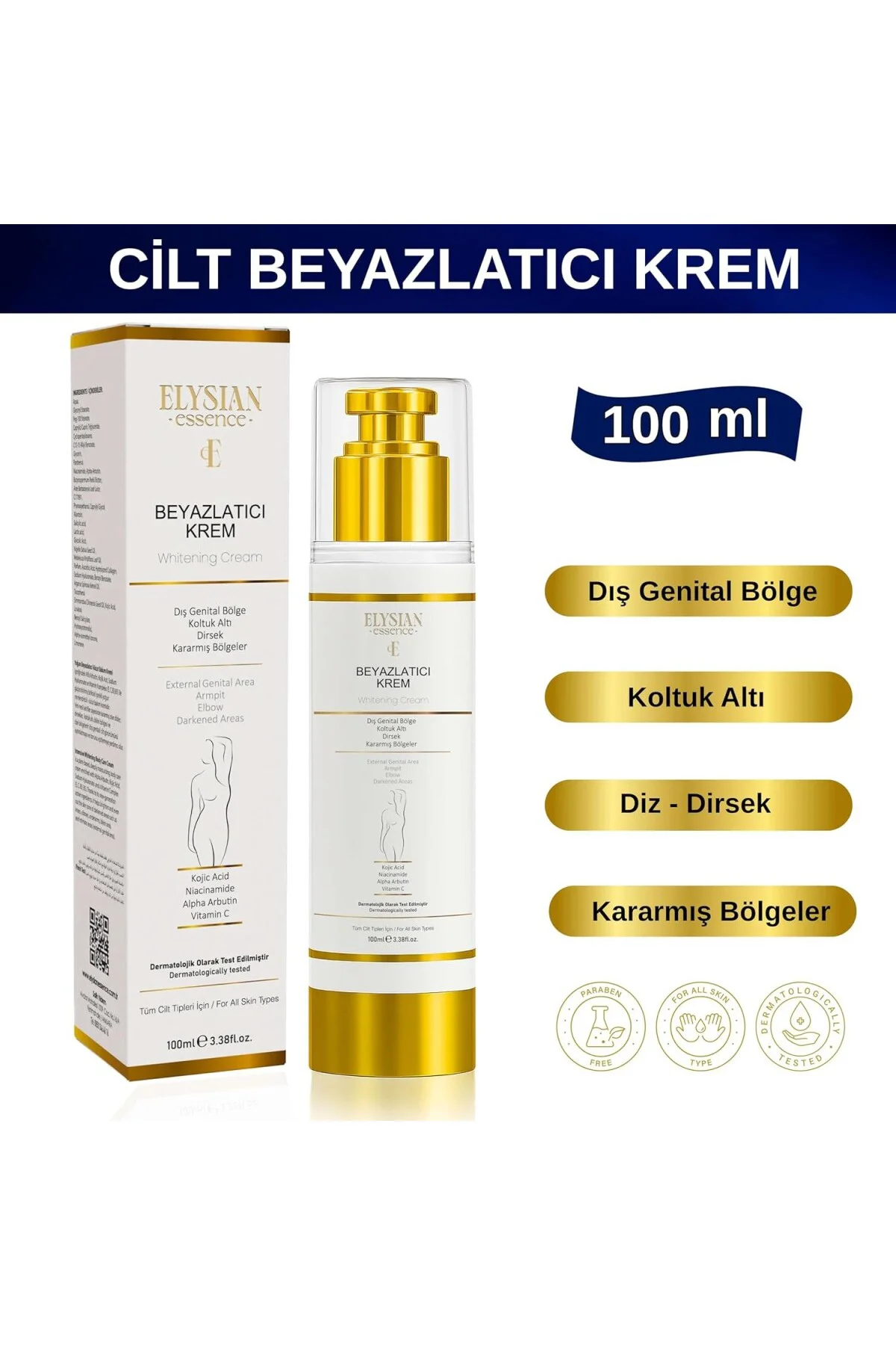 Cilt Beyazlatıcı | Kararma Giderici Krem - Genital Bölge, Koltuk 