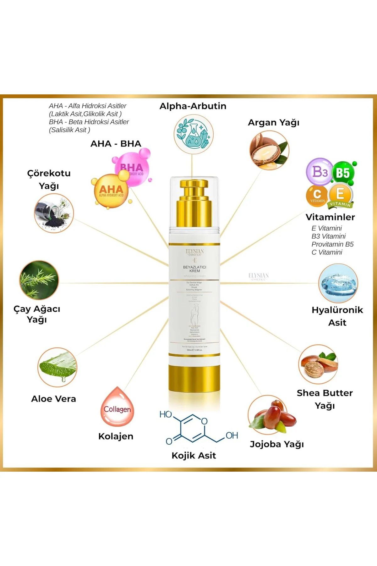 Cilt Beyazlatıcı | Kararma Giderici Krem - Genital Bölge, Koltuk 