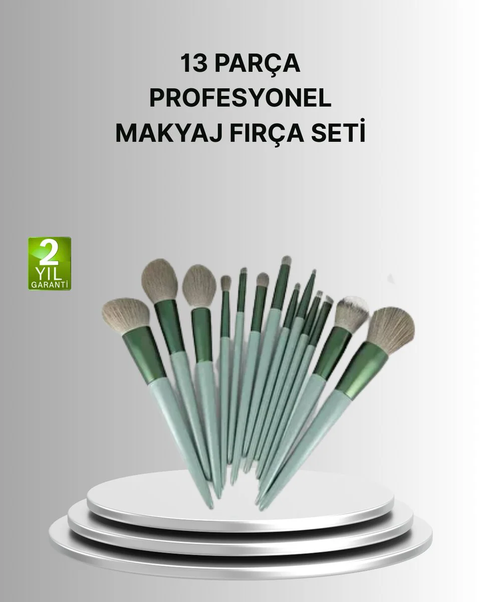 Cilt Dostu Profesyonel Makyaj Fırça Seti Pudra ve Fondöten İçin U