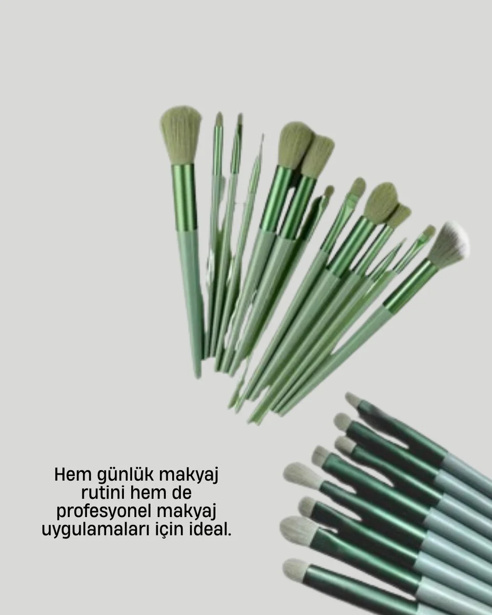 Cilt Dostu Profesyonel Makyaj Fırça Seti Pudra ve Fondöten İçin U