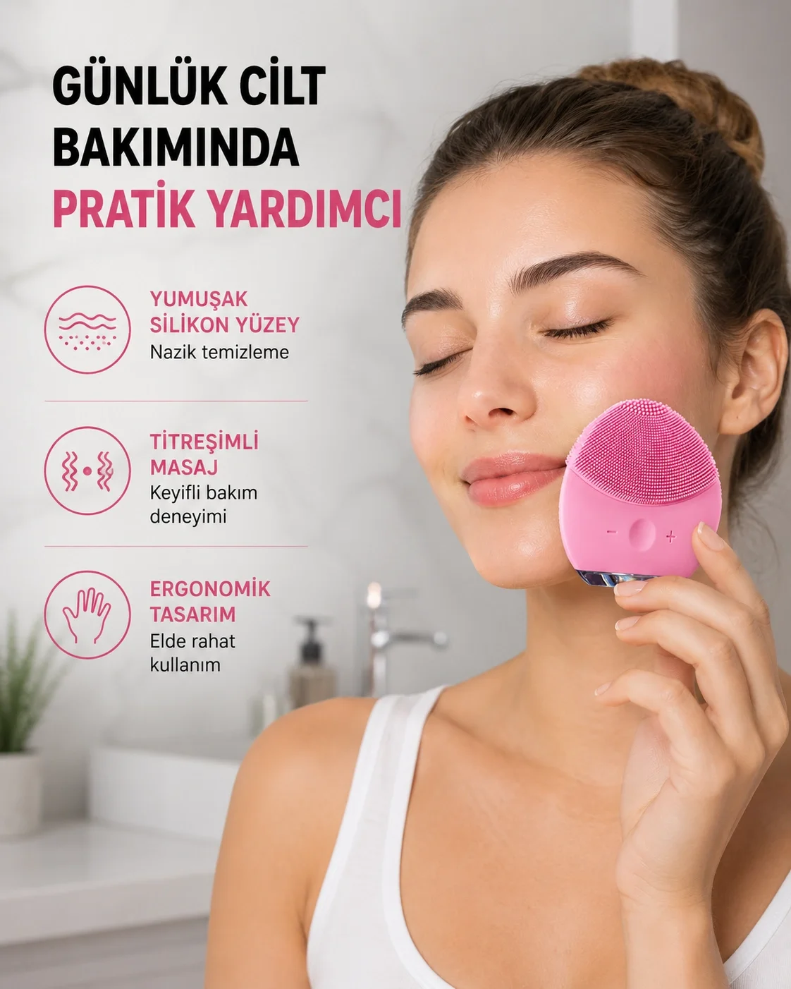 Cilt Dostu Silikon Yüz Masaj Aleti – Hafif, Dayanıklı ve Su Geçirmez Tasarım Yeni Nesil Cilt Dostu Silikon Yüz Masaj Aleti – Hafif, Dayanıklı ve Su Geçirmez Tasarım Yeni Nesil