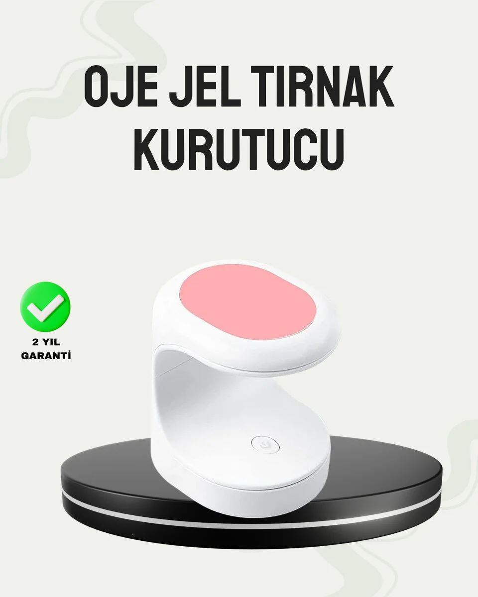 Cilt Dostu UV LED Tırnak Kurutucu - Hızlı, Güvenli ve Cep Şişesi