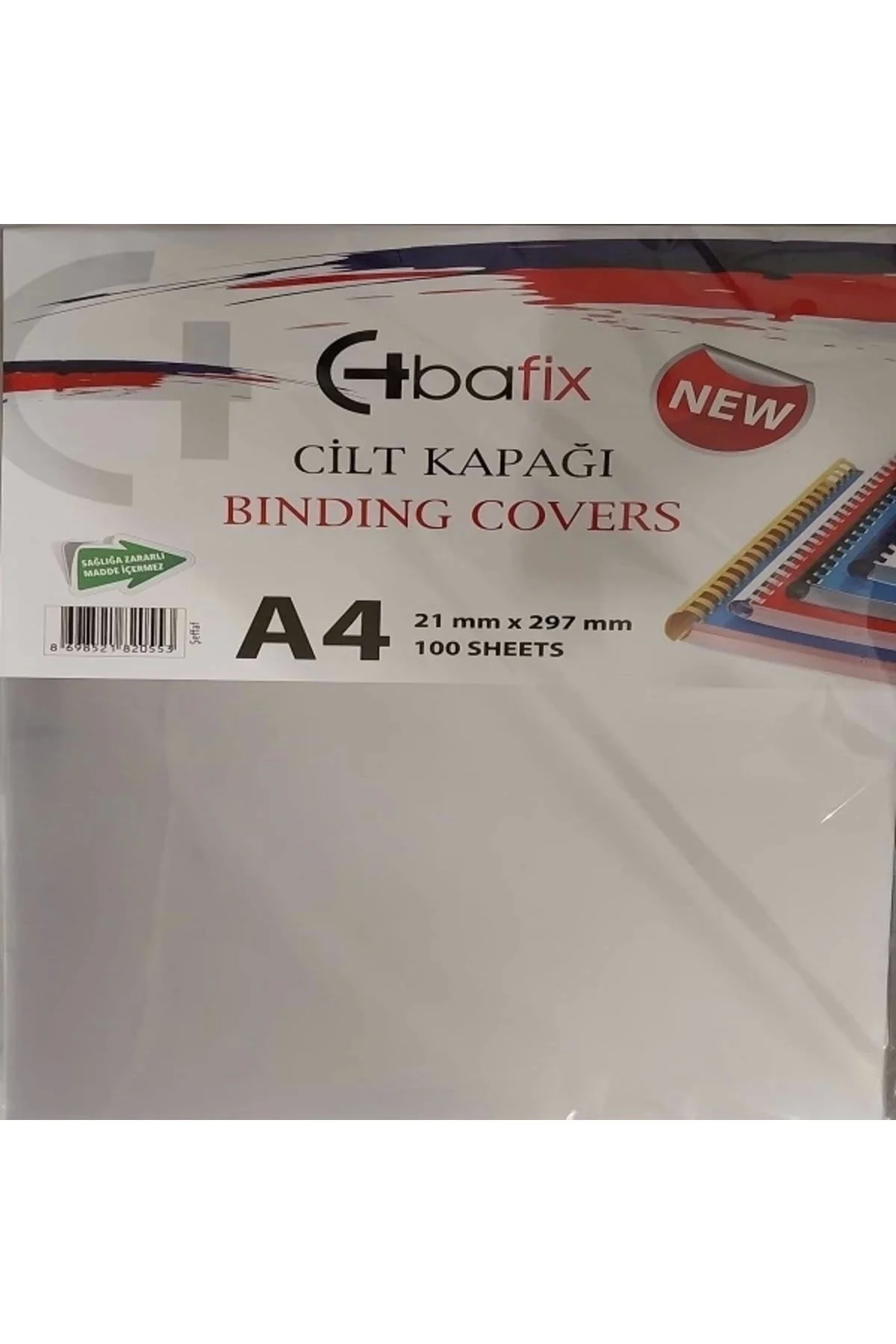 Cilt Kapağı Plastik Opak A4 160 Mıc Şeffaf